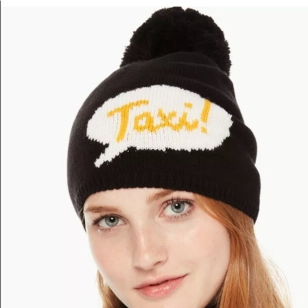 Kate Spade Taxi Pom Pom Winter Hat NWT